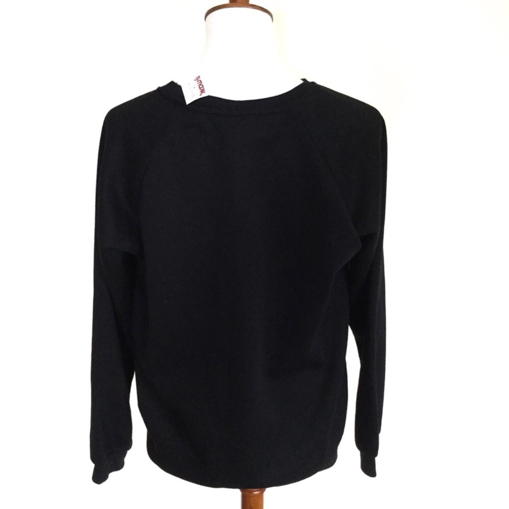 NWT Women’s Nap With My Cat Graphic Sweatshirt Black Sz Large - Picture 4 of 6